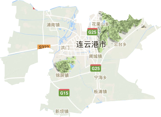 海州區(qū)地形圖