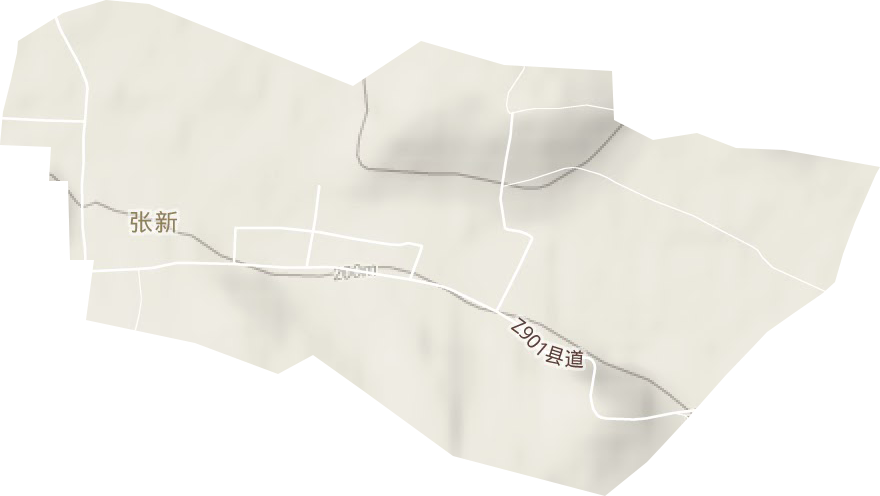 張新街道地形圖