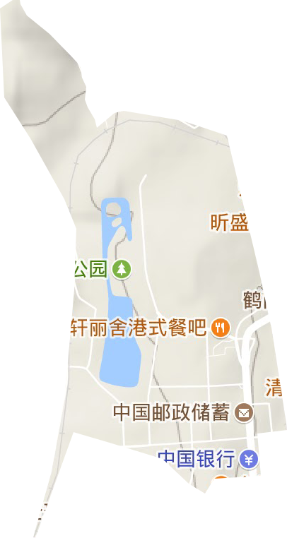湖濱街道地形圖