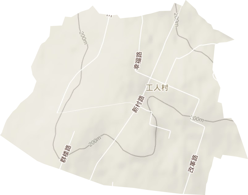 工人村街道地形圖