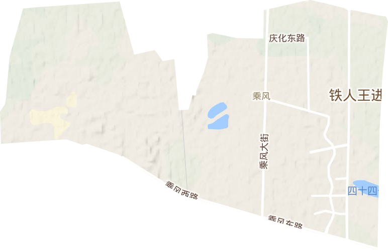 乘風街道地形圖