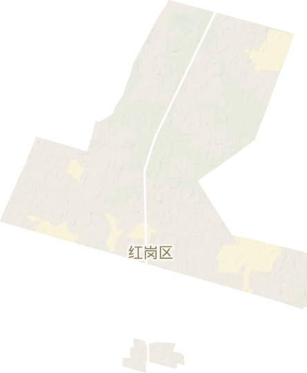紅崗街道地形圖