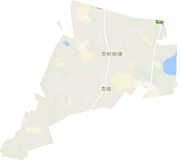 杏樹崗鎮地形圖