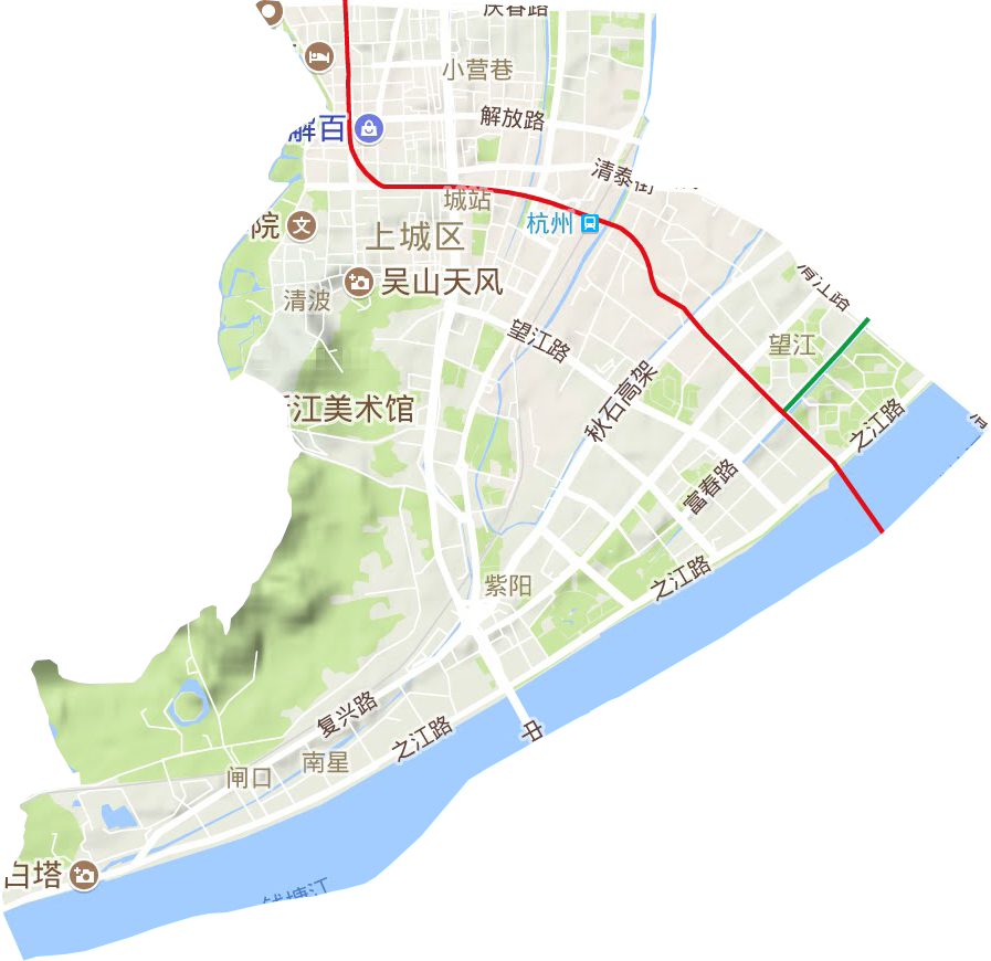 上城區(qū)地形圖
