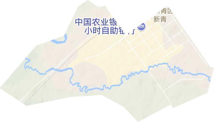 新青街道地形圖