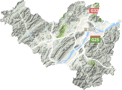 富陽區地形圖