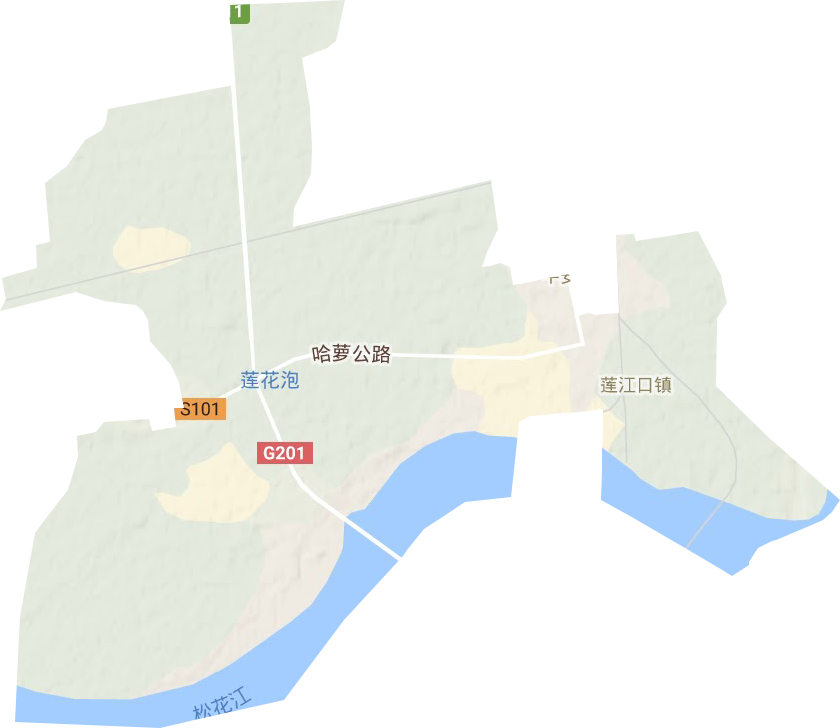 蓮江口鎮地形圖
