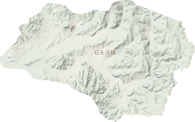 石頭河子鎮(zhèn)地形圖