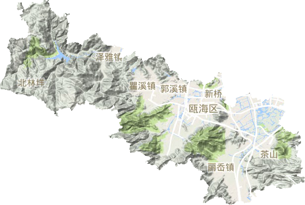 甌海區(qū)地形圖