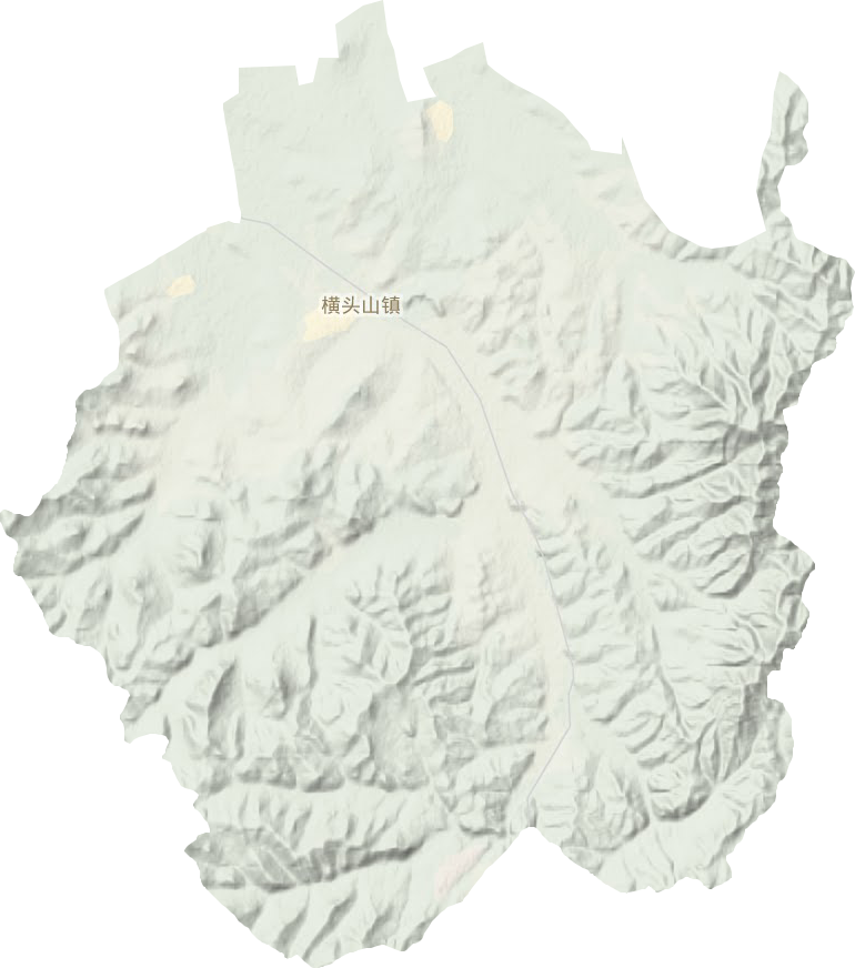 橫頭山鎮地形圖