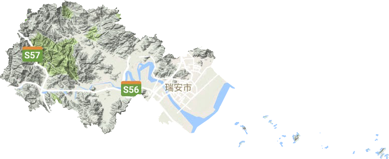 瑞安市地形圖