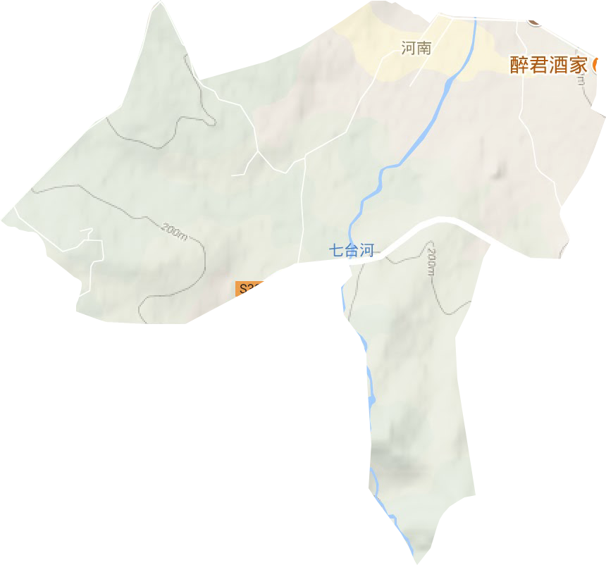 河南街道地形圖