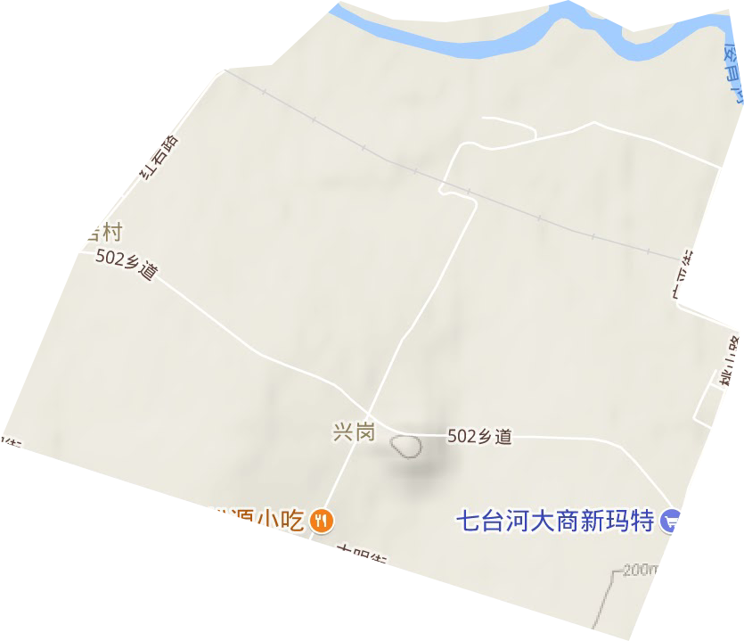 興崗街道地形圖