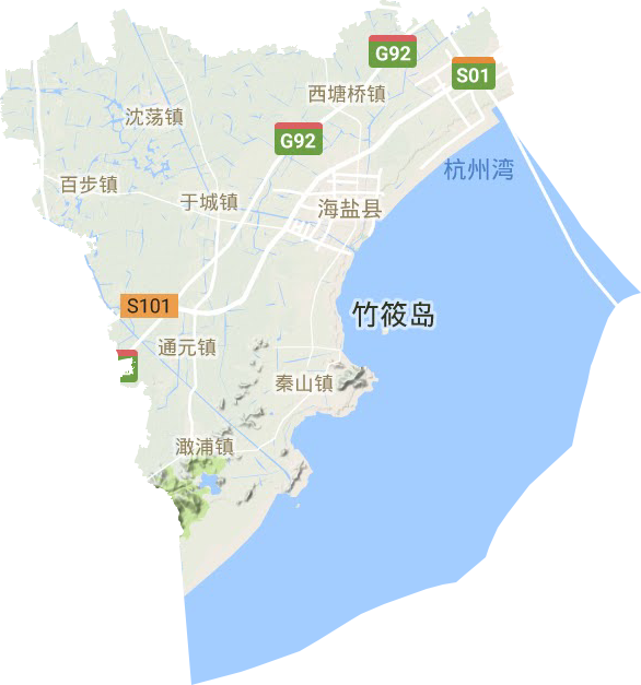 海鹽縣地形圖