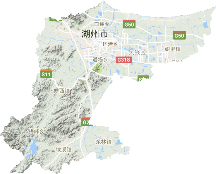 吳興區(qū)地形圖