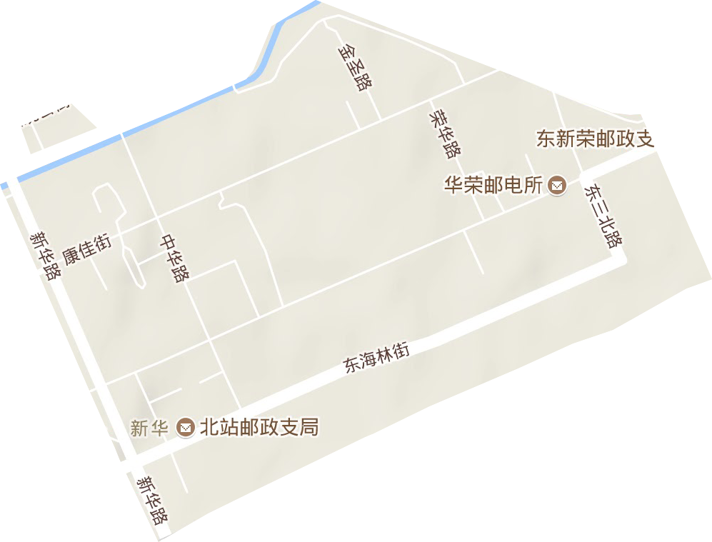 新華街道地形圖