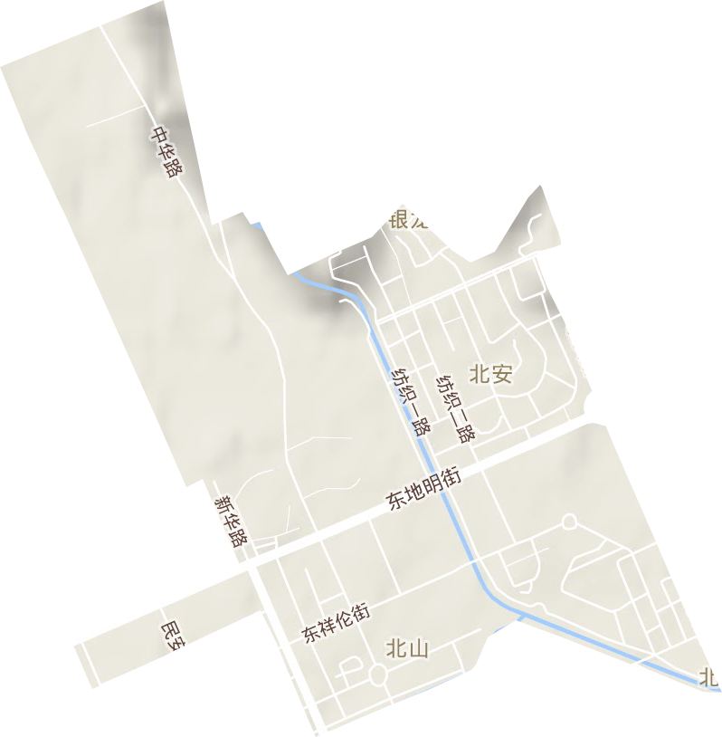 北山街道地形圖