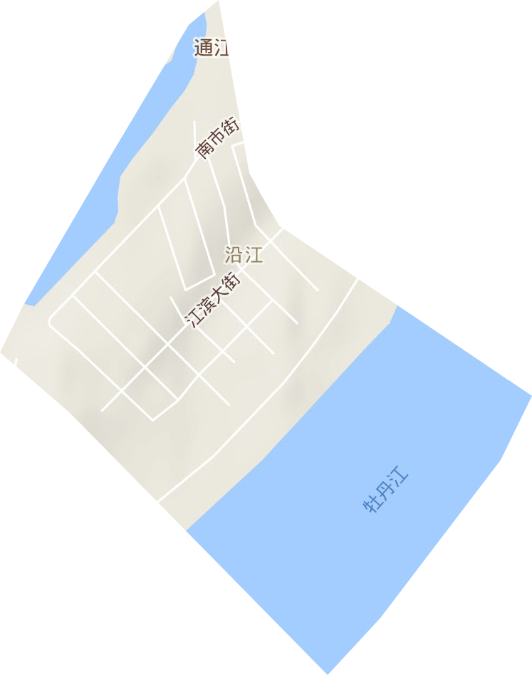江濱街道地形圖