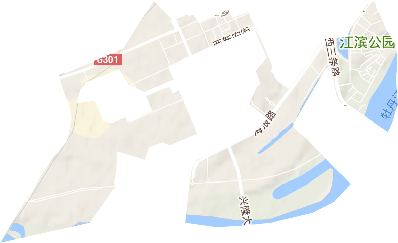 沿江街道地形圖