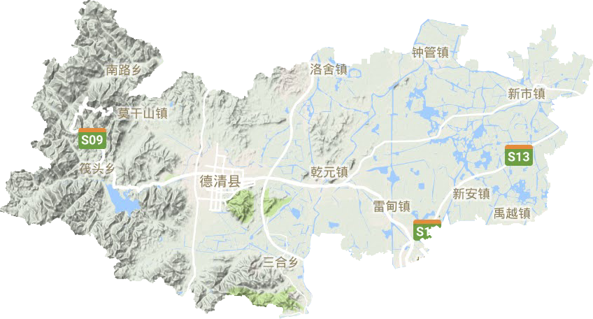 德清縣地形圖