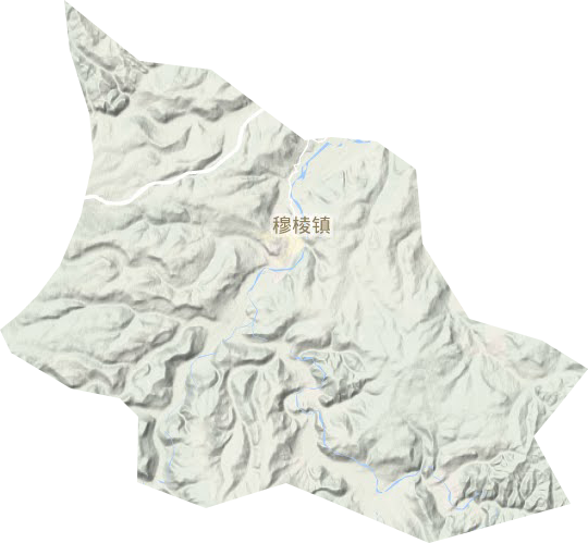 穆棱鎮地形圖