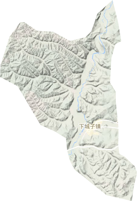 下城子鎮(zhèn)地形圖