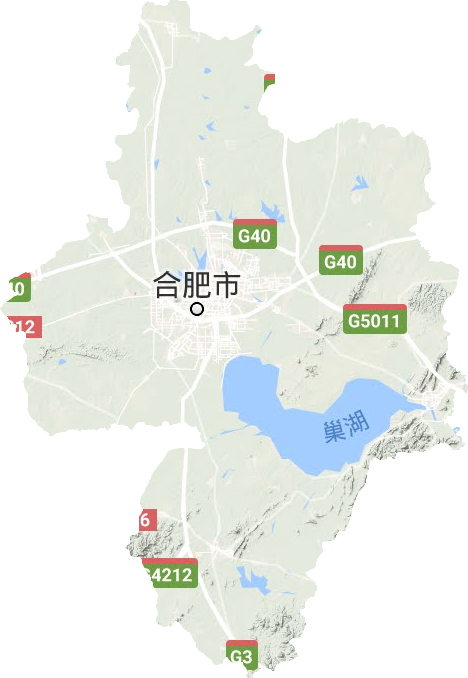 合肥市地形圖