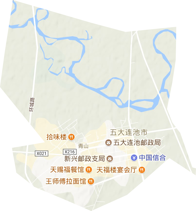 青山街道地形圖