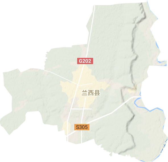 蘭西鎮(zhèn)地形圖