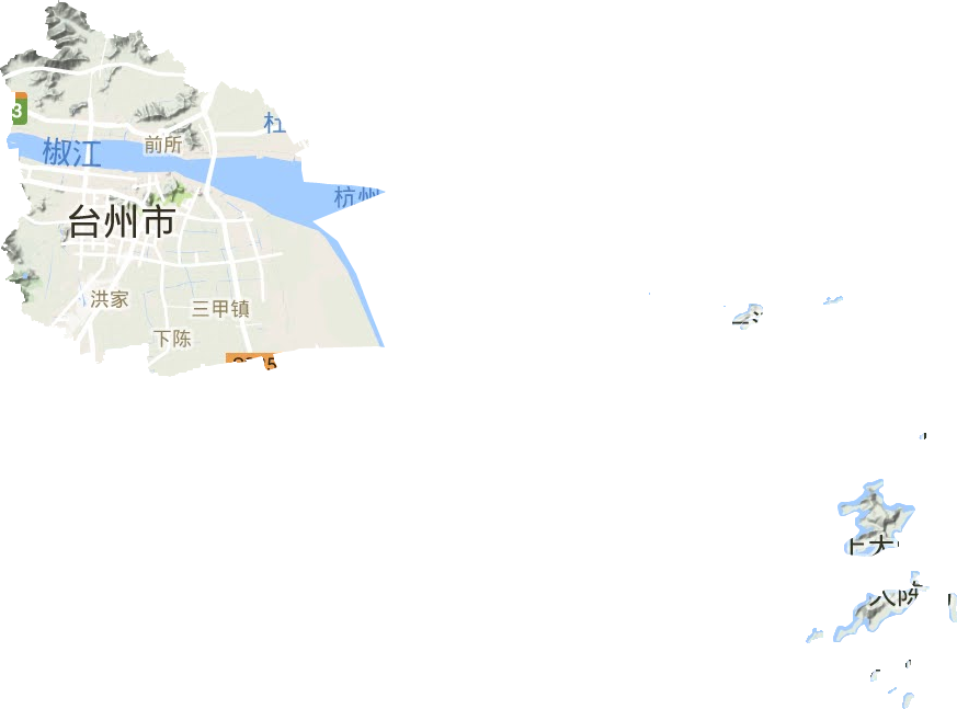 椒江區(qū)地形圖