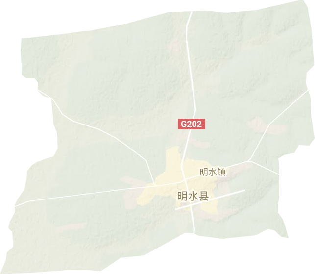 明水鎮(zhèn)地形圖