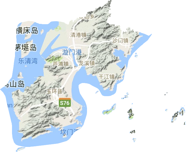玉環(huán)市地形圖
