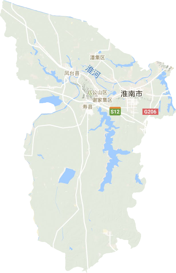 淮南市地形圖