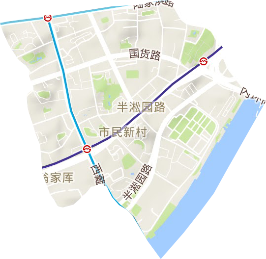 半淞園路街道地形圖