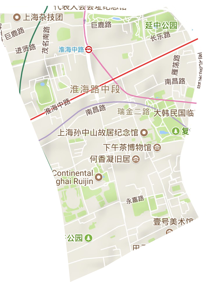 瑞金二路街道地形圖
