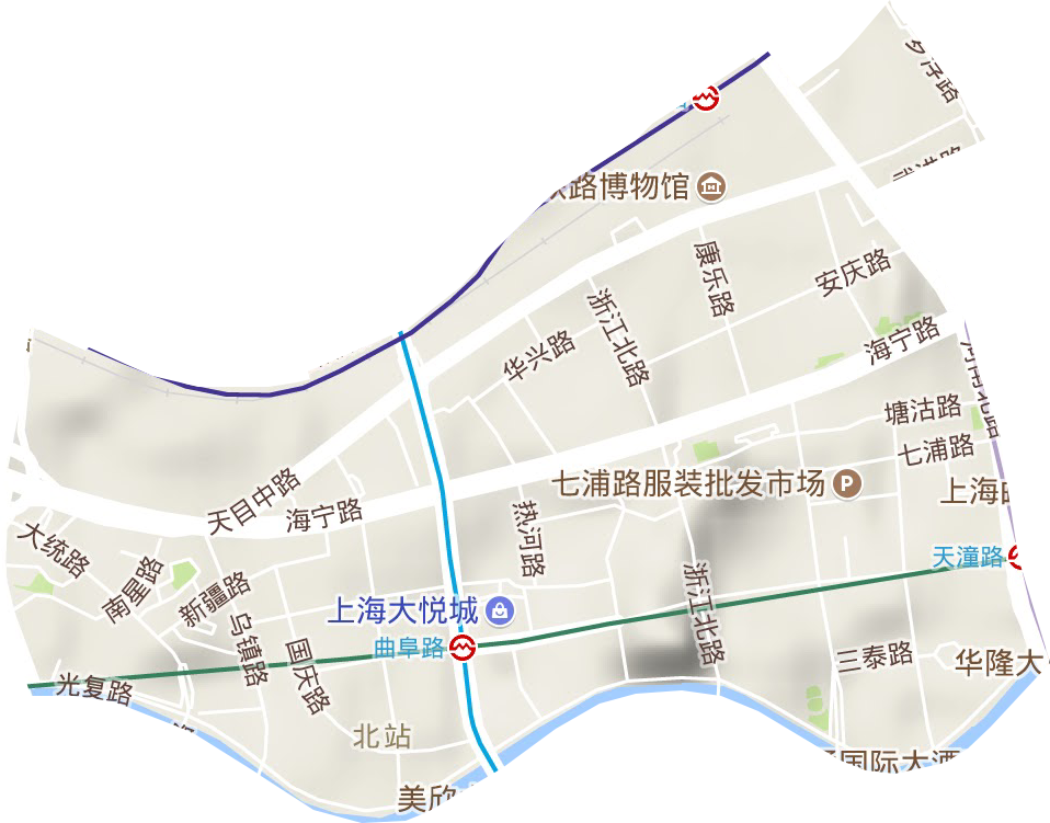 北站街道地形圖