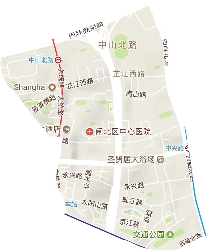 芷江西路街道地形圖