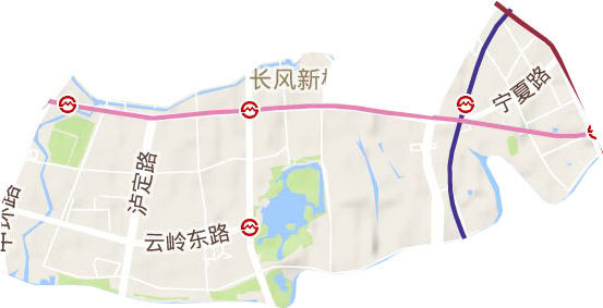 長風新村街道地形圖