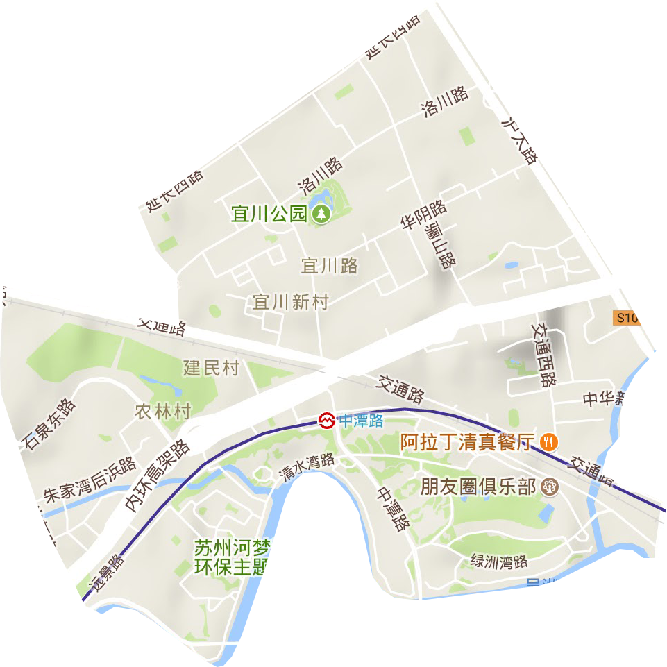 宜川路街道地形圖