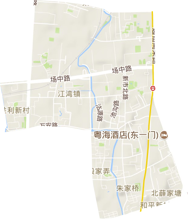 江灣鎮街道地形圖
