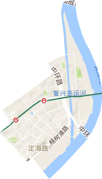 定海路街道地形圖
