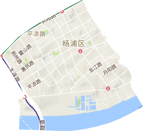 平涼路街道地形圖