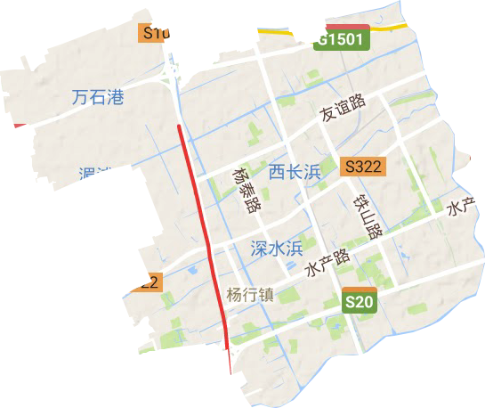 楊行鎮地形圖