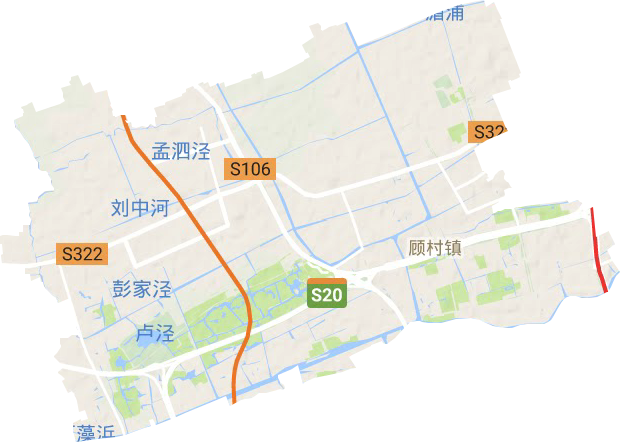 顧村鎮地形圖