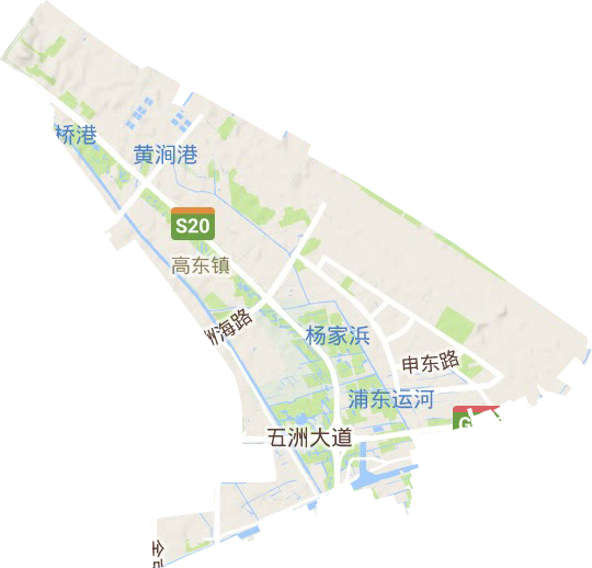 高東鎮(zhèn)地形圖