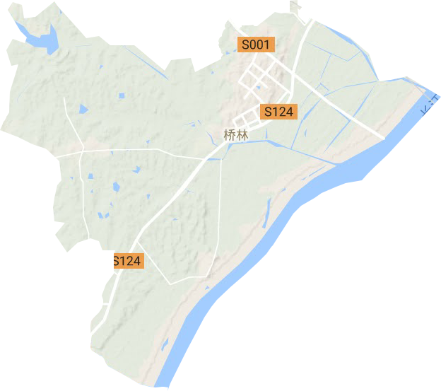 橋林街道地形圖