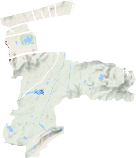 西崗街道地形圖