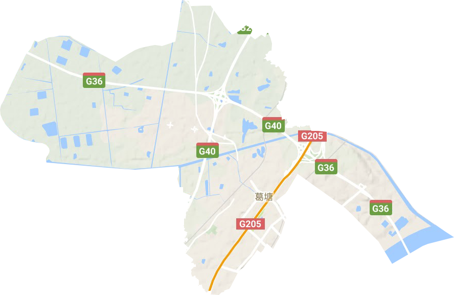 葛塘街道地形圖