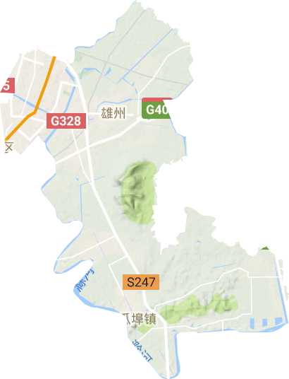 雄州街道地形圖