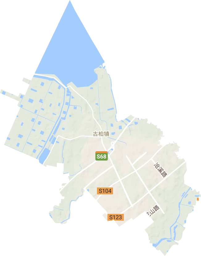 古柏鎮(zhèn)地形圖